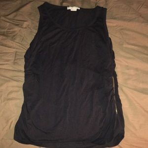 Black shirt with zippers on the side